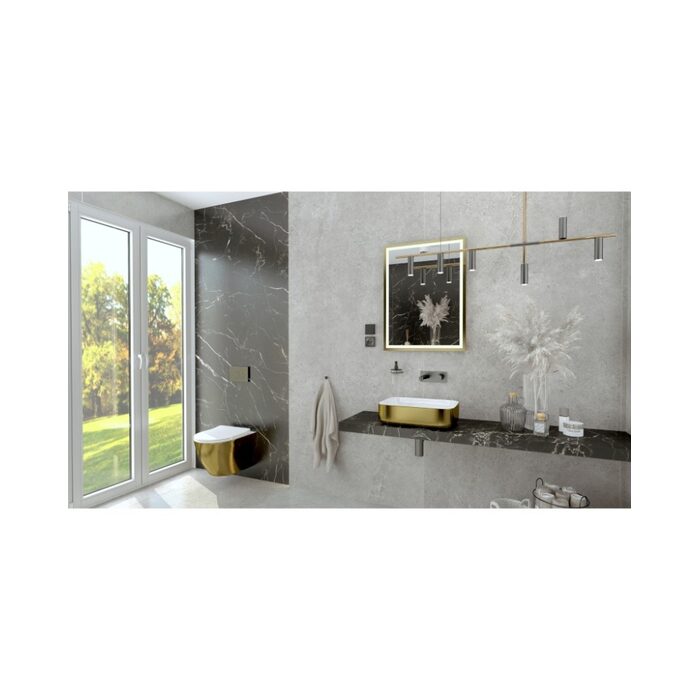 умивальник Lavita Galera Brushed Gold 50,5x40 накладний (5900378325741)