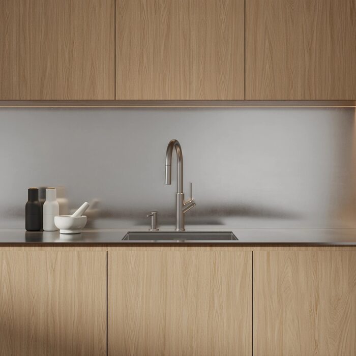 змішувач для кухні Omnires Bend brushed nickel (BE6455NI)