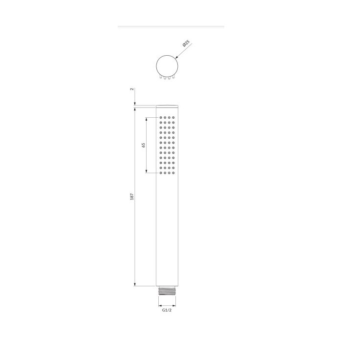 душова лійка Omnires Micro chrome (MICRO-RCR)