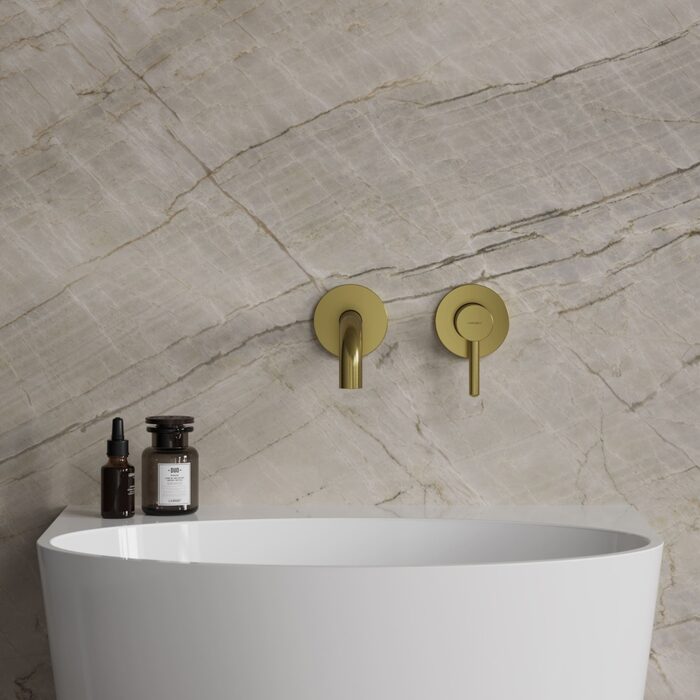 змішувач для умивальника прихованого монтажу Omnires Y brushed brass (Y1215HBSB)