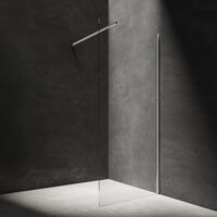 душова кабіна Omnires Marina Walk In 80x200 безпечне скло, хром (DNR80XCRTR)
