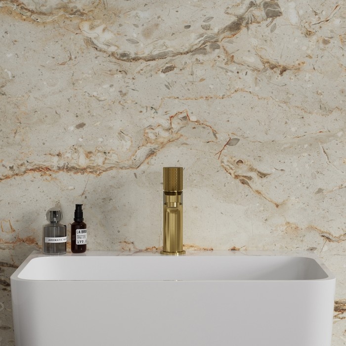 змішувач для умивальника Omnires Contour brushed gold (CT8010GLB)