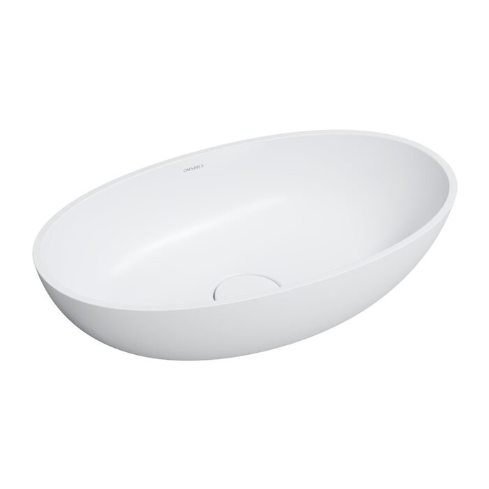 умивальник Omnires Shell 60x35 white matt (SHELLUNBM)