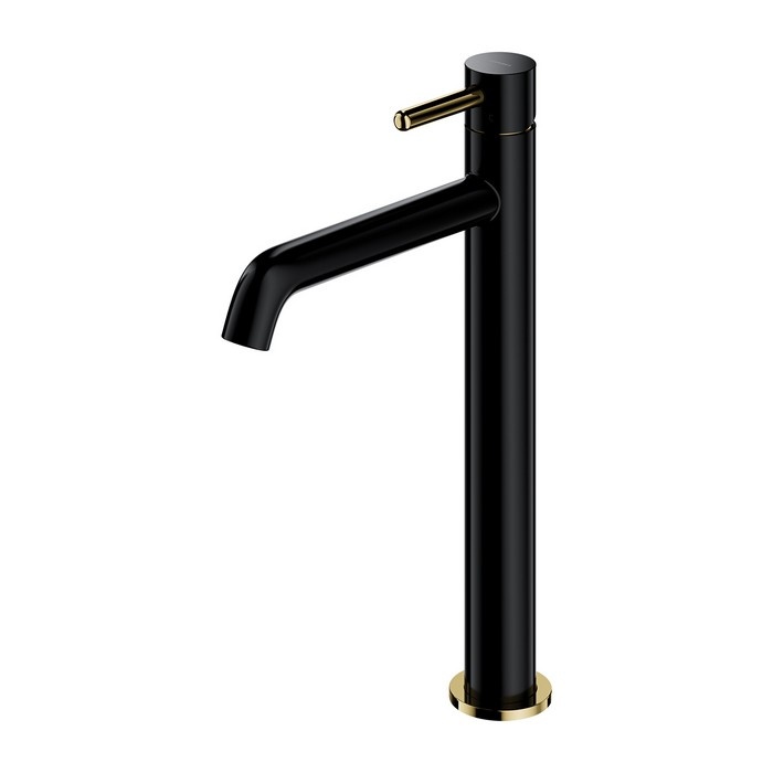 змішувач для умивальника Omnires Y black /gold, високий (Y1212BLGL)
