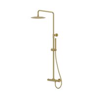 душова система Lavita Orion з термостатом, brushed gold (5900378341659)