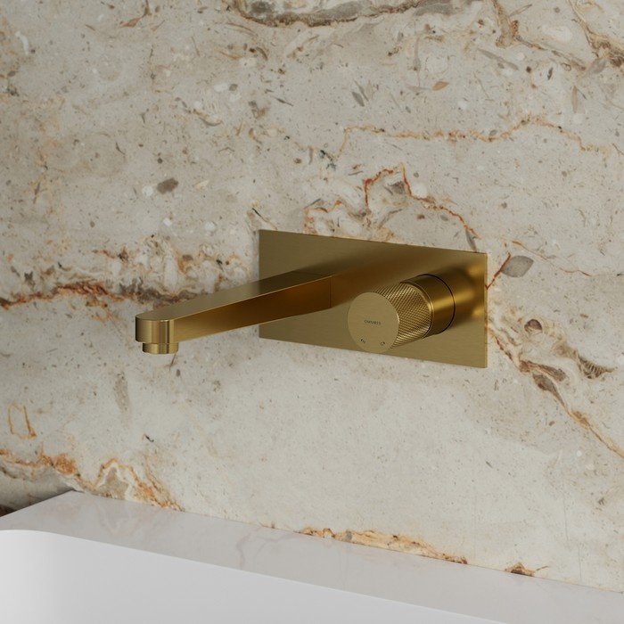 змішувач для умивальника Omnires Contour прихованого монтажу, brushed gold( CT8015GLB)