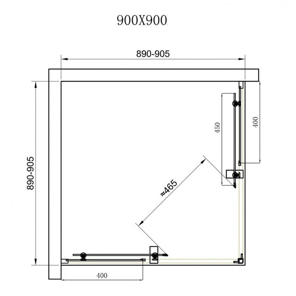 Душевая кабина DUSEL A-513 Grafit 900х900