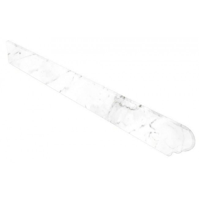 Carrara Blanco Tapa peldaño redonda izda. Left 330x36 mm 905560 PZ195