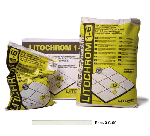 LITOCHROM 1-6 - цементная затирка для швов шириной от 1 до 6 мм 25 кг