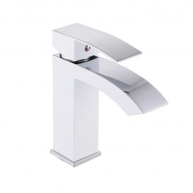 Змішувач для раковини Swan Cascada QTSWA270CRW45568 Chrome/White Qtap