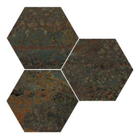 Rust green natural hexagon wall 25X30