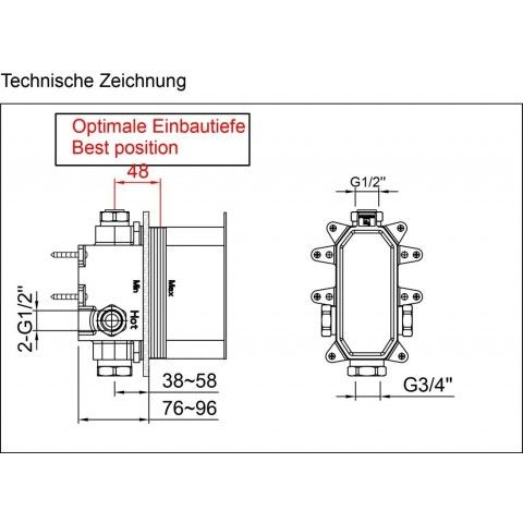 Корпус для скрытого монтажа 1/2" STEINBERG 010 2110