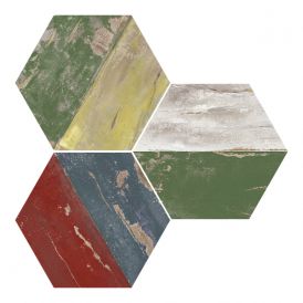 Karacter vintage natural hexagon wall 25X30