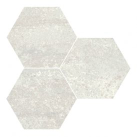 Rust white natural hexagon 25X30