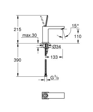 23658000 Eurocube Joy OHM basin smooth body M