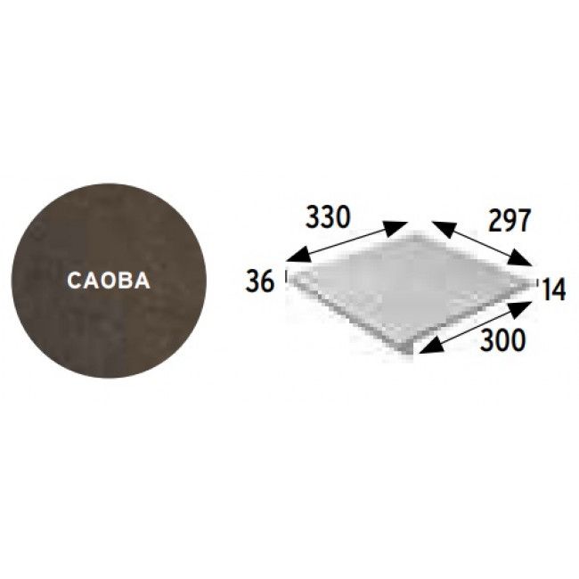 Urban Caoba Peldano Redondo 297x330x14 mm 970182 PZ287