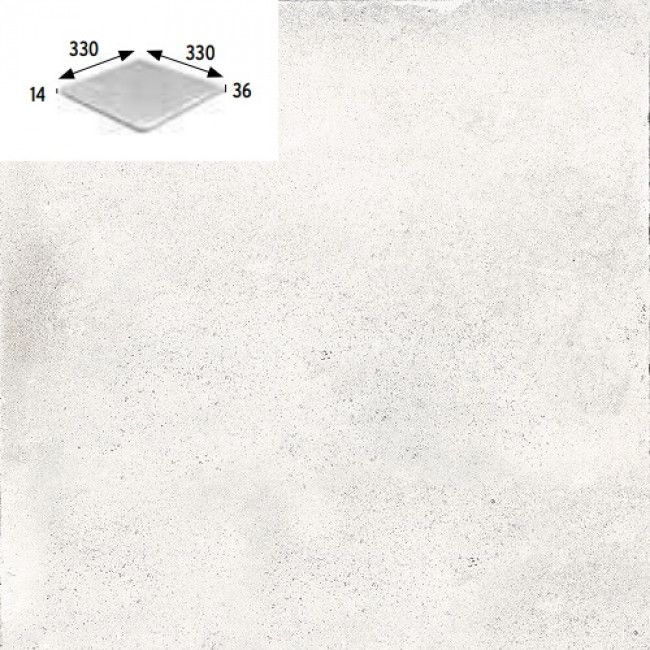 Urban Blanco Esquina Redondo 330x330x14 mm 904285 PZ715