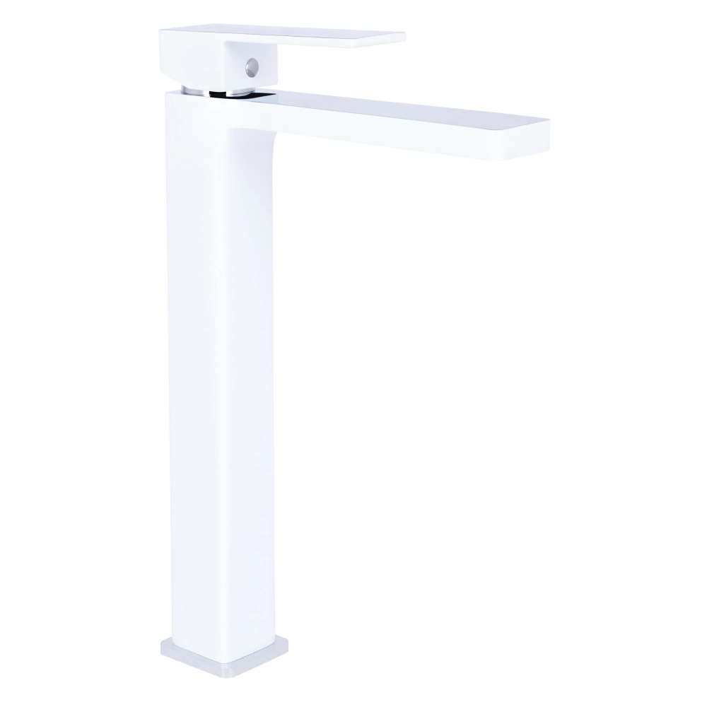 Змішувач для раковини Gemini високий QTGEM269CRW45679 Chrome/White Qtap