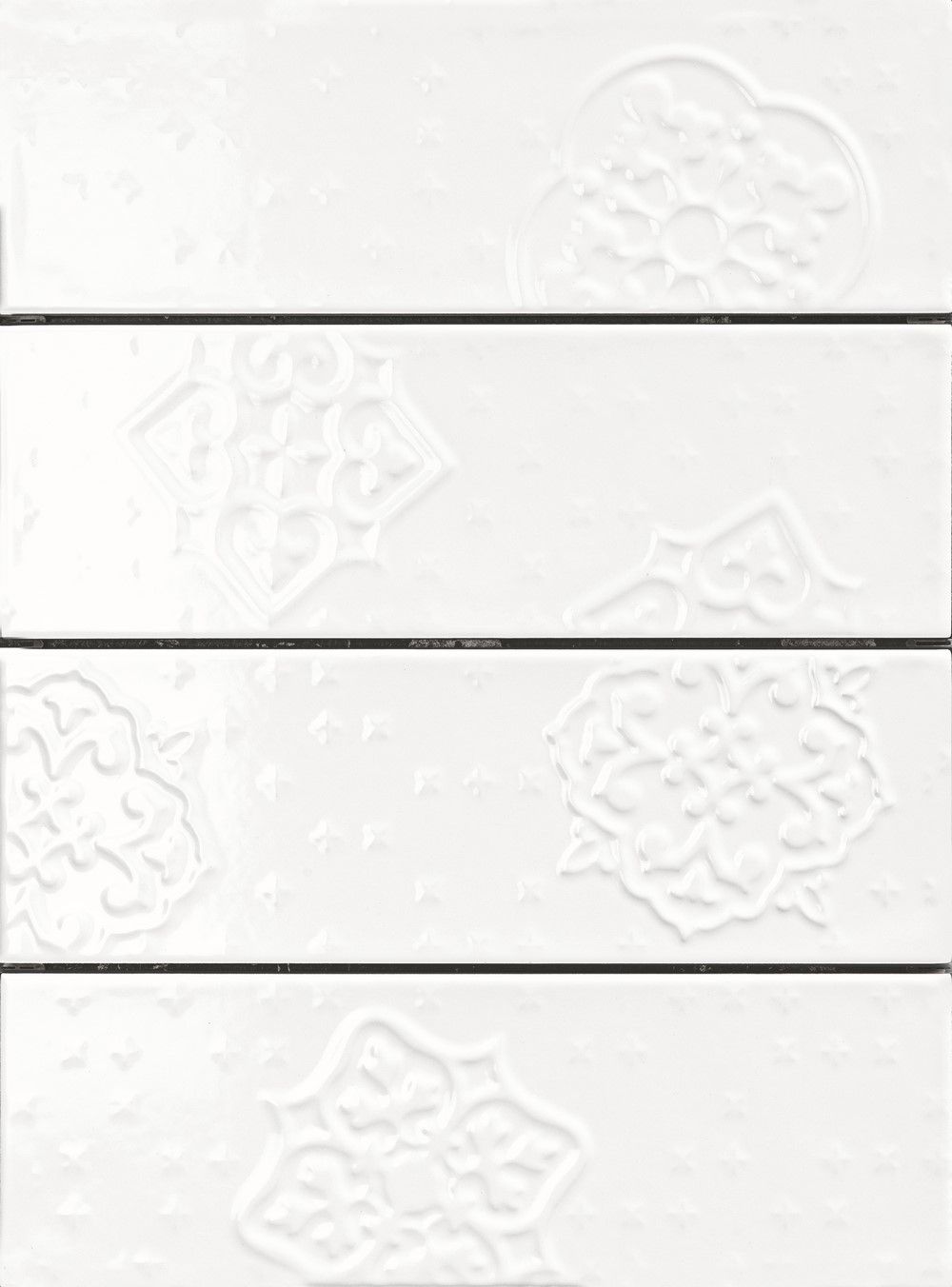 Brick Glossy Decoro White