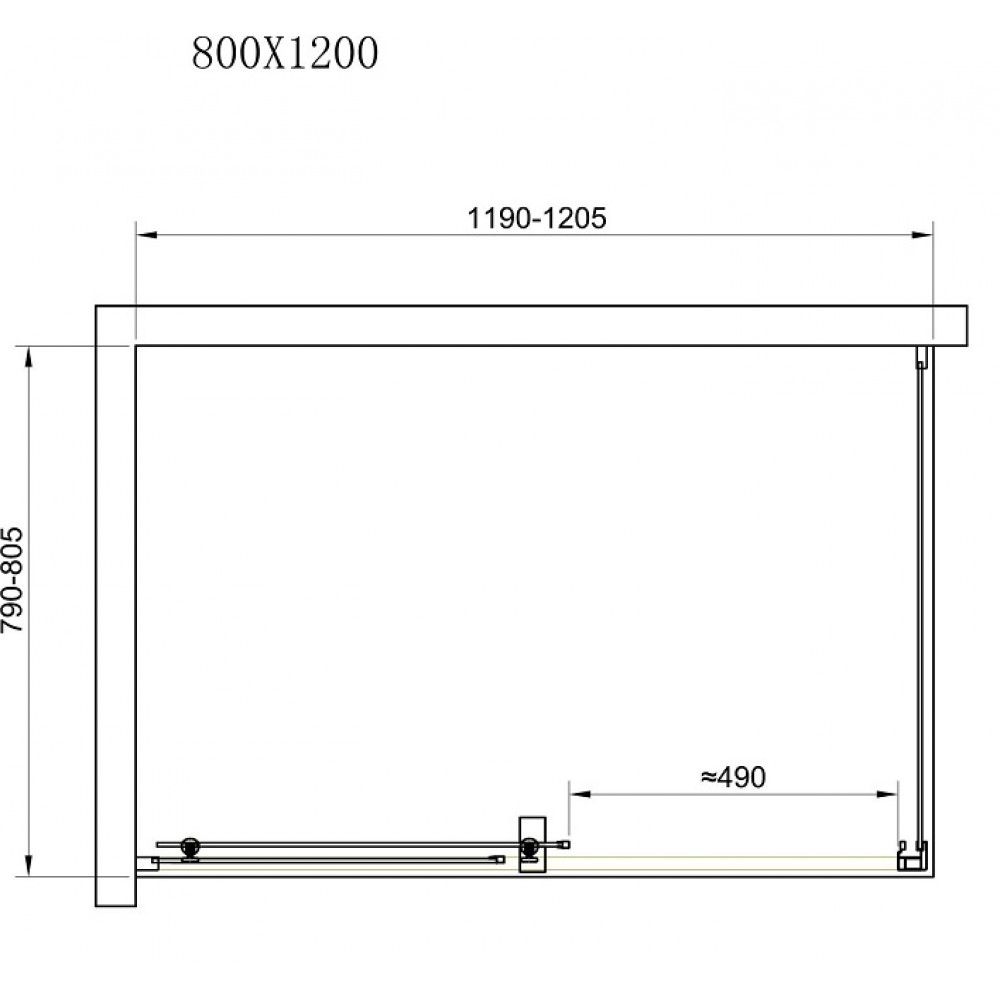 Душевая кабина DUSEL A-515 Matovaya 800х1200