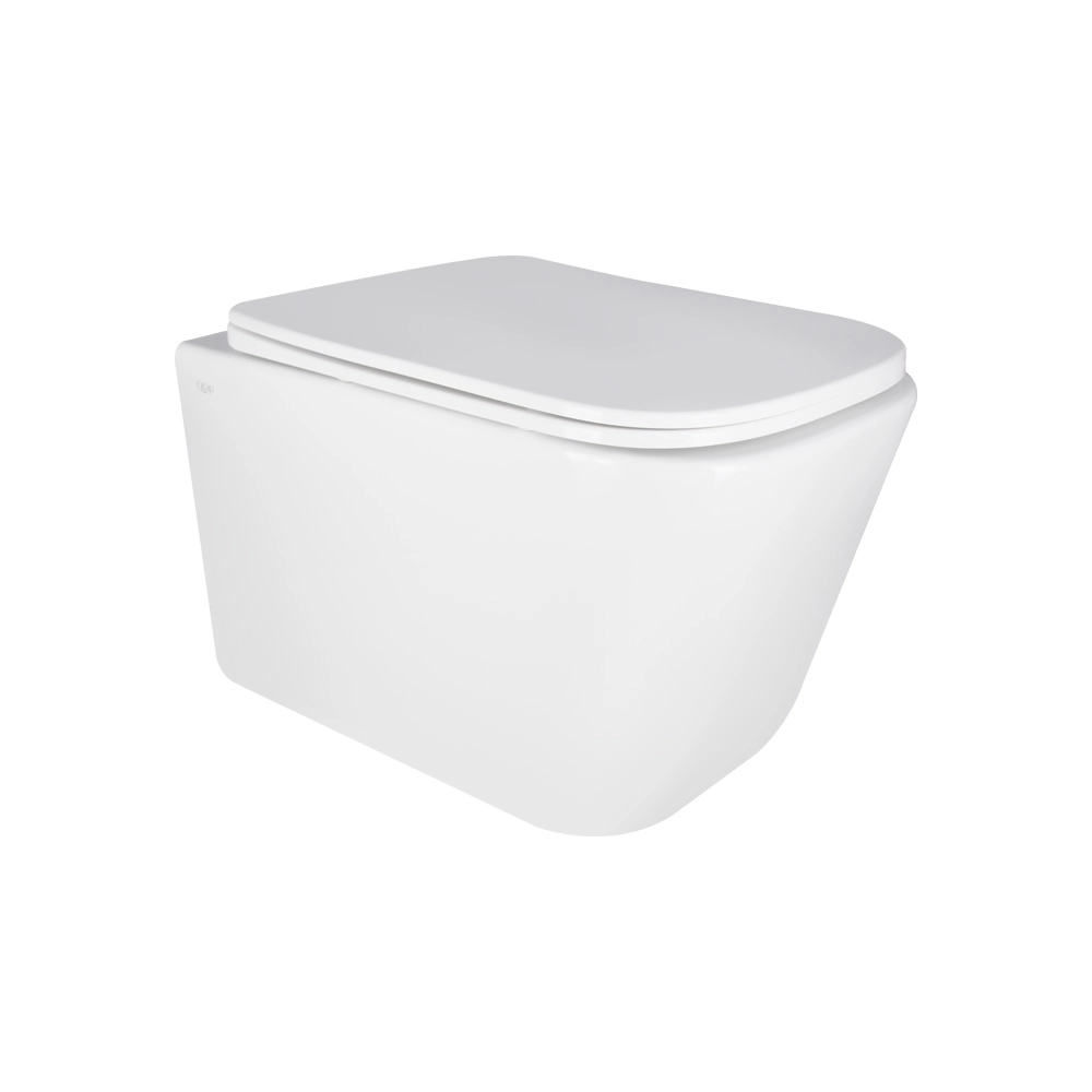 Унітаз Crow підвісний Ultra Quiet 490х360х290 мм з сидінням Slim Duroplast/ Soft-close/ Quick relase White Qtap