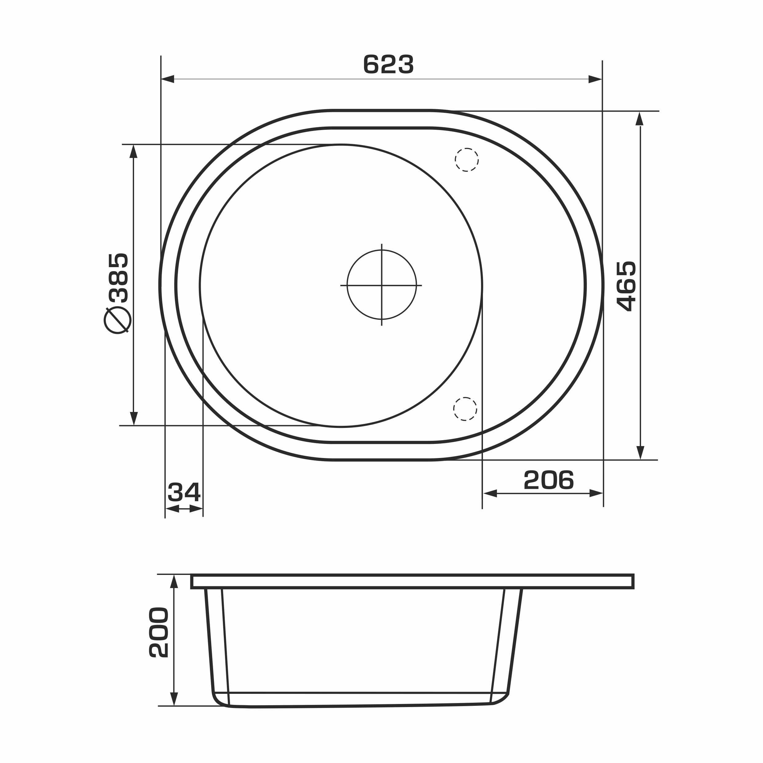 Мойка Sevilla Terra
 623х465х200