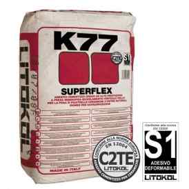 SUPERFLEX K77 - высокоэластичный цементный клей. K770025