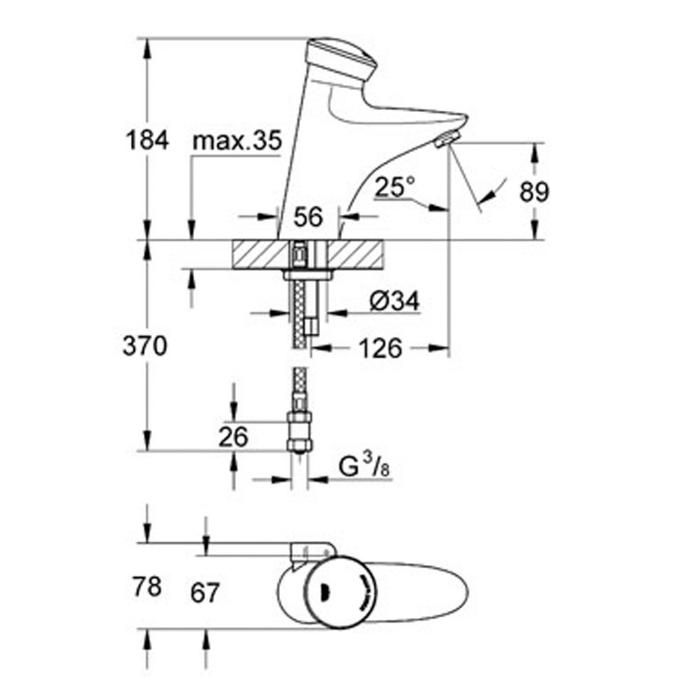 36233000 Eurodisc Se Basin Mixer