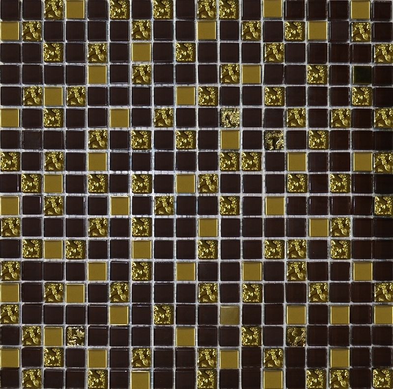 915 Микс шоколод-золото -золото рельеф