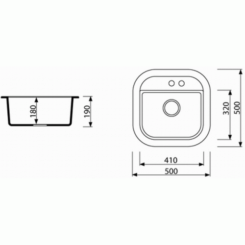 Мойка кухонная Marmorin LAVER, 510103