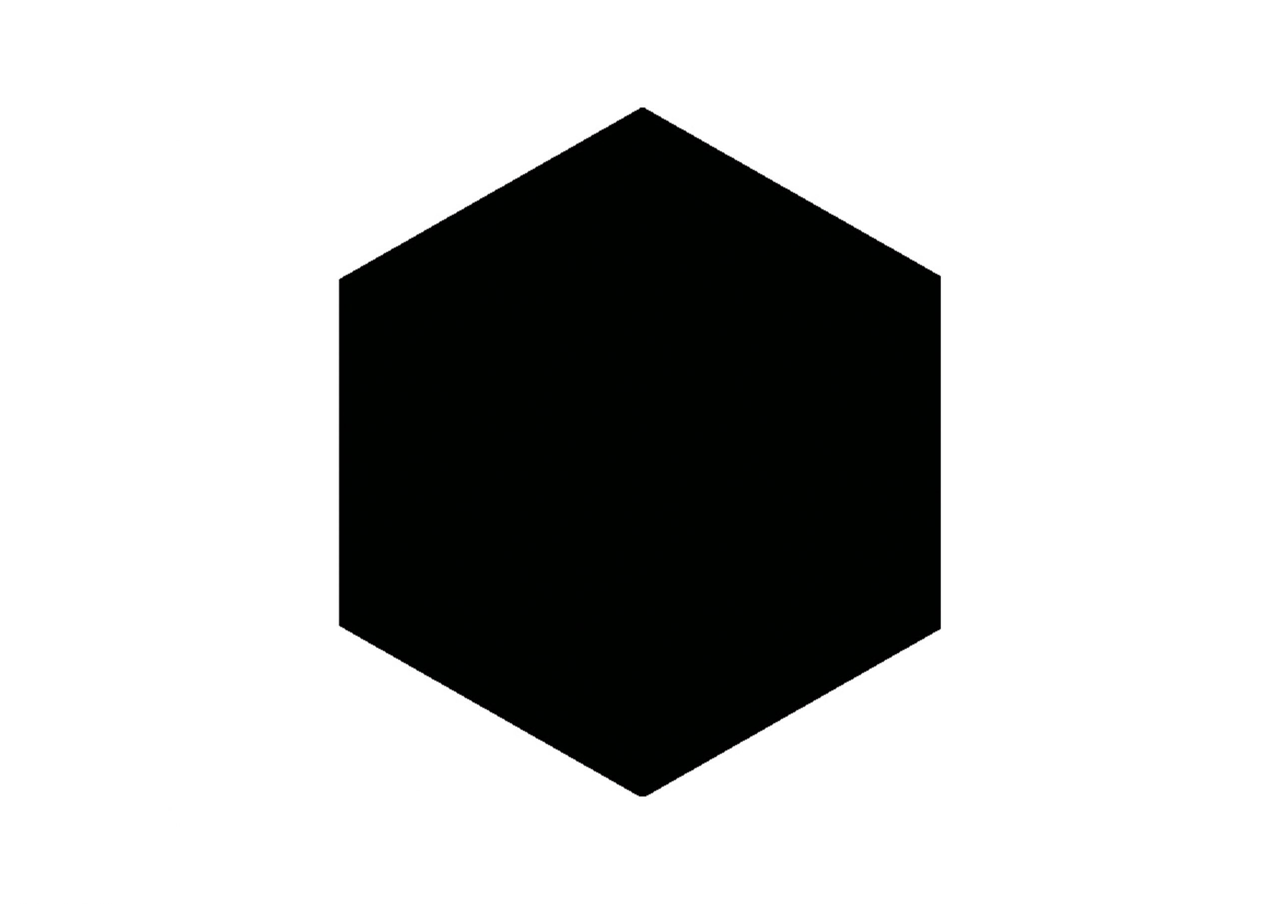 Block Hexagon Negro Mate