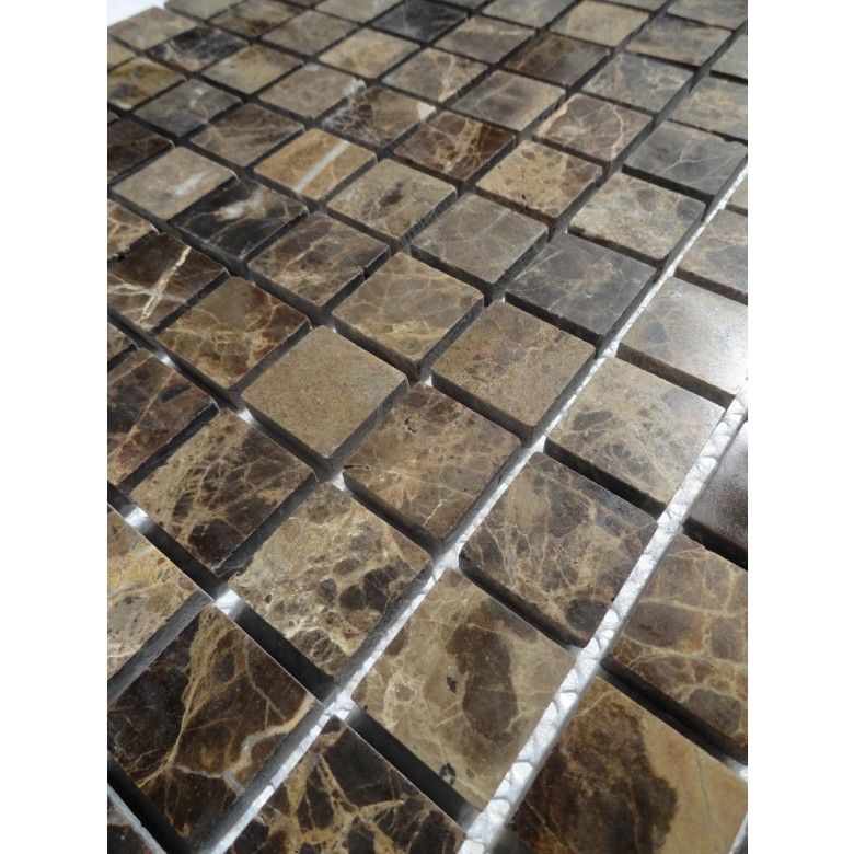 Mugla White Marble mosaic колотая 1x30.5x30.5 (2,3x2,3)