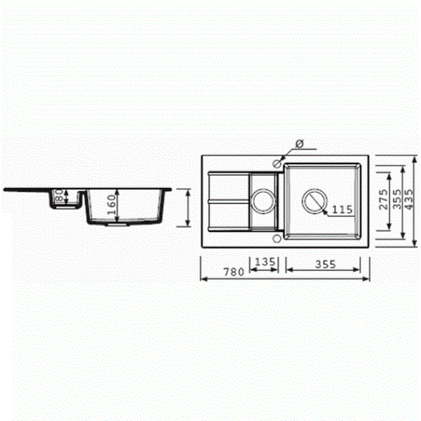 Кухонная мойка Marmorin TAMA, 390513