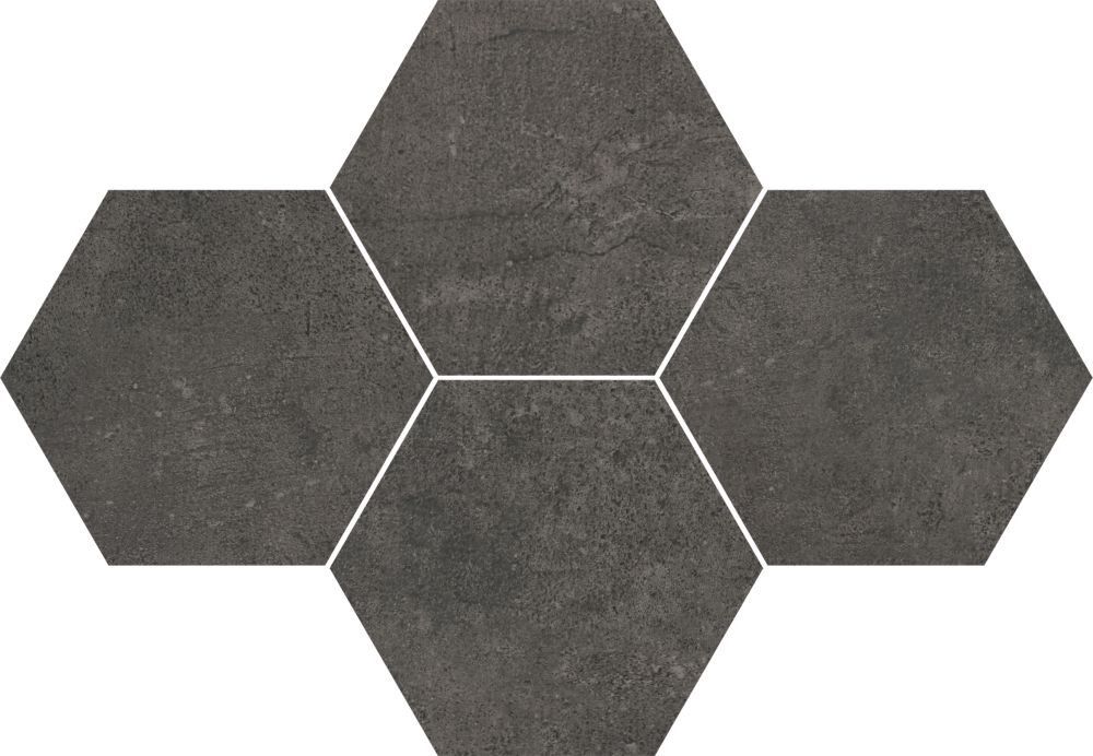 GREY WIND ANTRACITE MOSAIC HEKSAGON 283х408х9,5