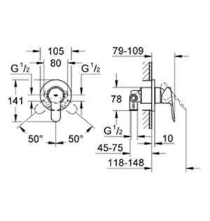 29040000 BauEdge OHM set conc. shower