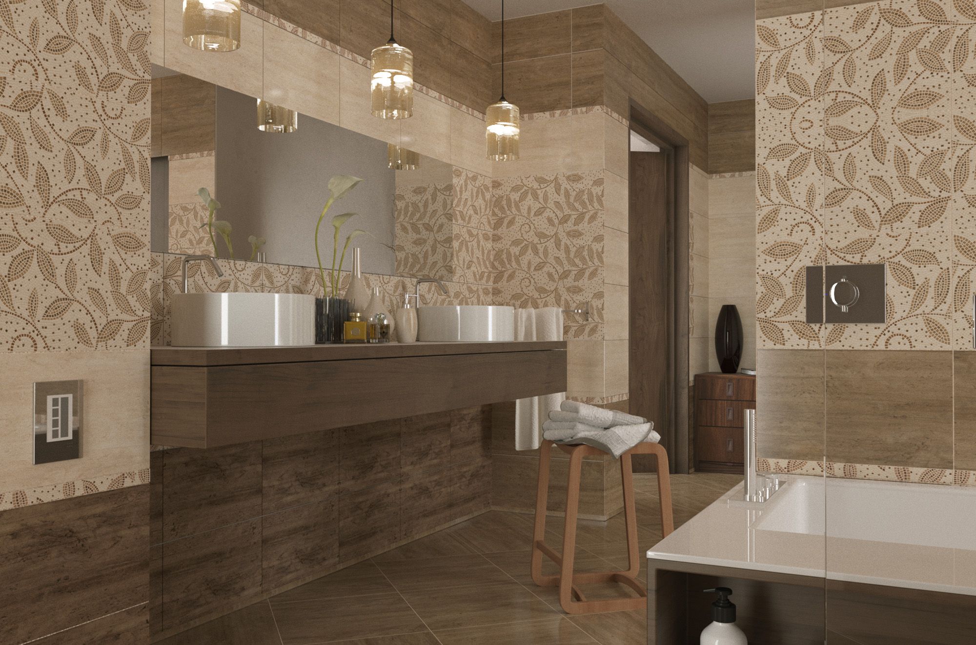 Travertine Mosaic 1Т1301