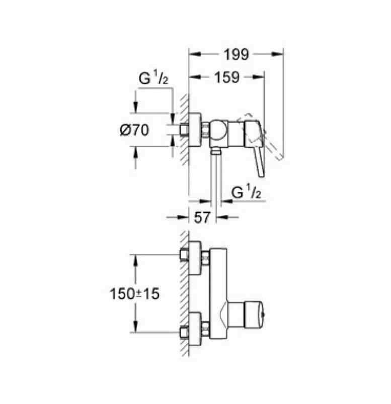 32210001 Concetto OHM shower exposed