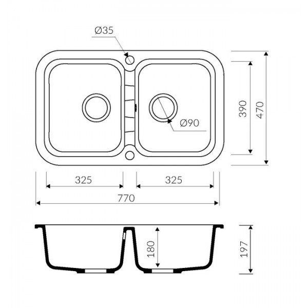 Кухонная мойка Marmorin IGNIS, 435203