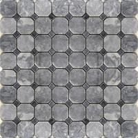 C-MOS BW04 POL (Mugwort Green+Grey Black) Mozaico de Lux Stone АРТ-Деко