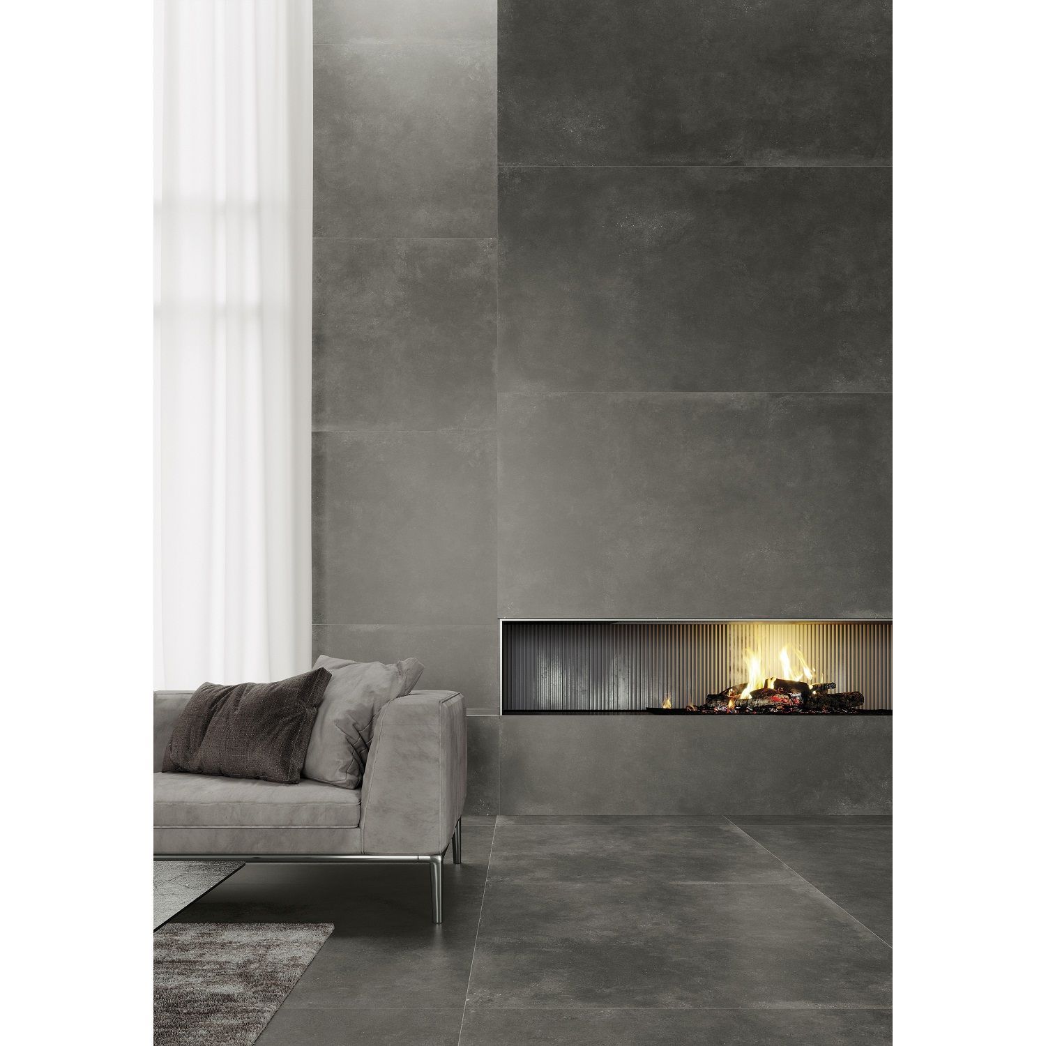 GRES MODERN CONCRETE SILKY CRISTAL GRAPHITE LAPP