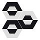 Cube white natural hexagon wall 25x32