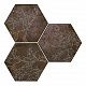 Ozone brown decor hexagon 25x30