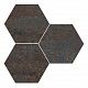 Rust titanium natural hexagon wall 25X30