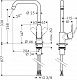 Смеситель кухонный HANSGROHE Focus (цвет - черный матовый) 31820670